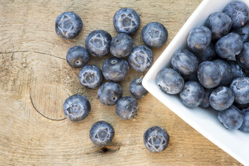 Macro image of fresh Summer blueberries