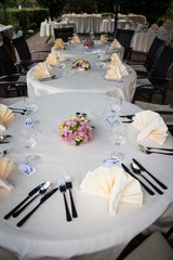 Wedding table setting