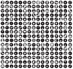 Collection of 256 christmas doodled icons