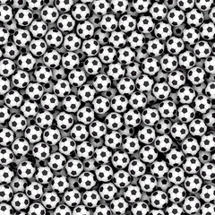 Background composed of many soccer balls