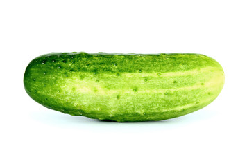 Cucumbers isolated on white with clipping path