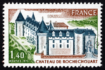 Postage stamp France 1975 Chateau de Rochechouart, French Castle