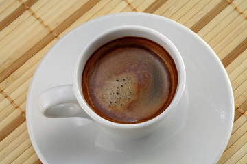 Cup of espresso, top view