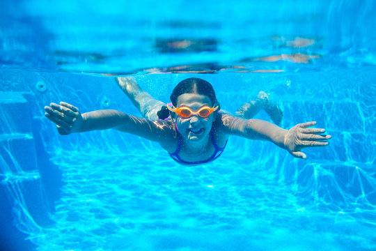 two underwater girls