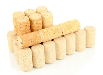 Wine corks isolated on white