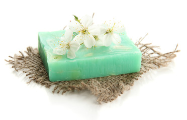 Obraz na płótnie Canvas Natural handmade soap, isolated on white