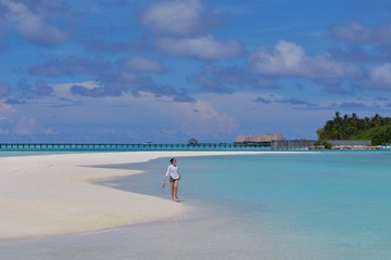 happy woman enjoy  summer time