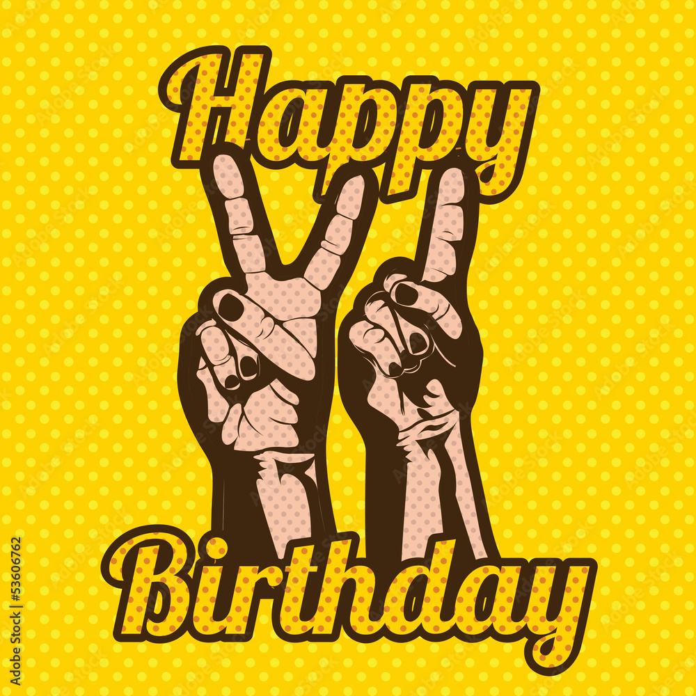 Sticker happy birthday design