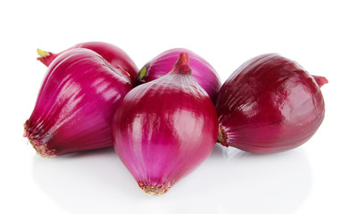 Purple onion isolated on white