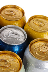 Metal tin isolated on white