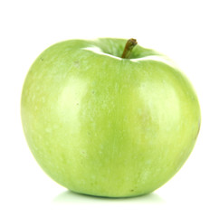 Juicy green apple, isolated on white