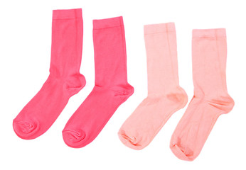 Colorful socks isolated on white