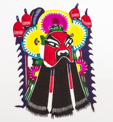 Chinese papercut:one facial makeup in Peking Opera