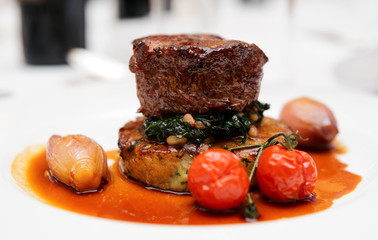 Tenderloin steak close-up