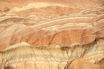 Colorful stripes on the mountains, Danxia landform in Zhangye, G