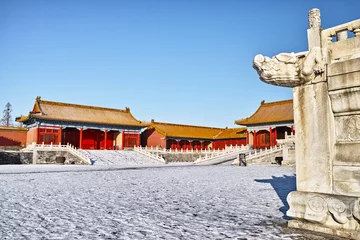 Schilderijen op glas Forbidden City after the snow © axz65