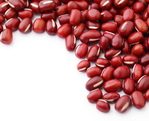 Red adzuki Bean isolated on white background