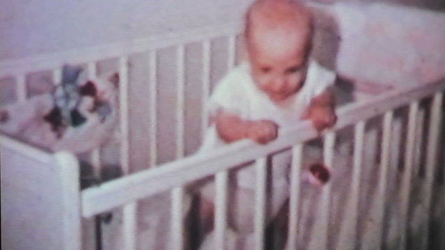 Cute Baby Boy In His Crib-1964 Vintage 8mm film
