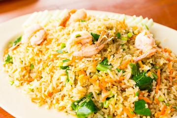 shrimp fired rice thai food