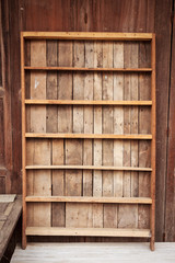 vintage wooden shelf