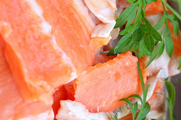 Salmon texture