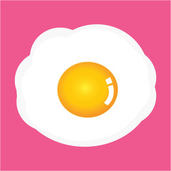 vector fried egg isolated