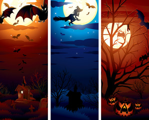 Vertical Halloween Banners