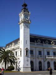 Obraz premium Casa del reloj, house of the clock, harbour in Valencia, Spain