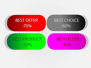 Vector Discount Stickers Vector