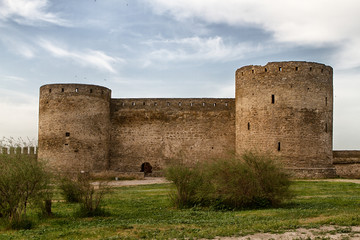 Fototapeta na wymiar Citadel on the Dniester estuary Old fortress in town Bilhorod-Dn