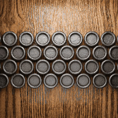 metal and wood background