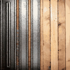 Fototapeta premium metal and wood background