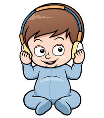 Vector illustration of baby cartoon