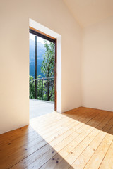 interior rustic house, entrance door