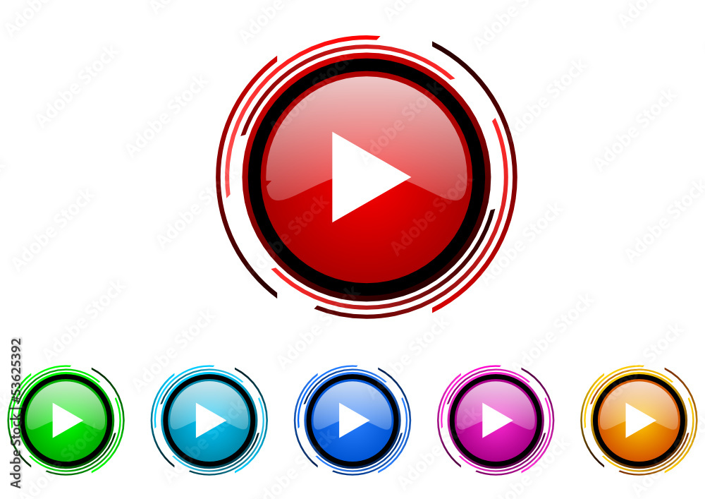 Aufkleber pley vector glossy web icon set