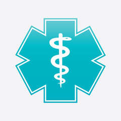 Caduceus medical symbol vector illustration.