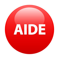 bouton internet aide icon red