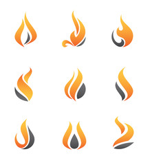 Fire symbol and icons