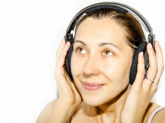 Fototapeta premium Girl in headphones