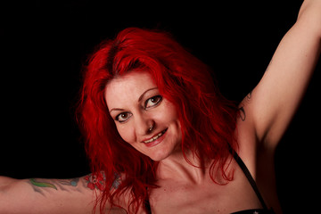 Portrait, Frau mit roten Haaren