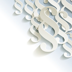 Paragraf Papier Wei&szlig; Ecke Kalt Oben Rechts