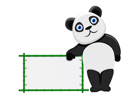 Panda with blank
