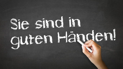 Fototapeta premium Jesteś w dobrych rękach (po niemiecku)