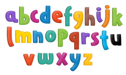 The cartoon alphabet - numbers - for the children