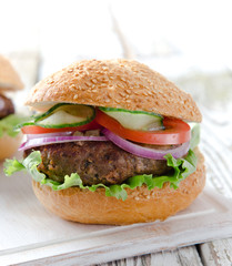 Delicious hamburgers