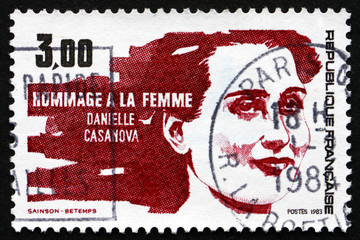 Postage stamp France 1983 shows Daniele Casanova, Resistance Lea