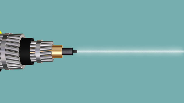 Fiber Optic Cable Carrying Digital Data.