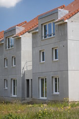 Façade d'immeuble en construction