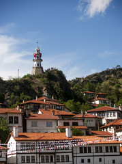Ottoman style homes and victory tower in Goynuk - Bolu - Turkey