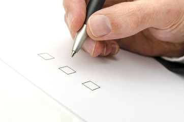 Choosing one of the options
